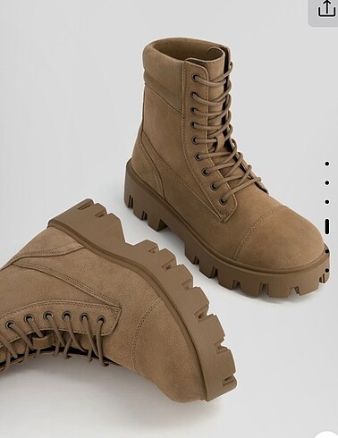 Bershka Erkek Hakiki Deri Bot - Görsel 2