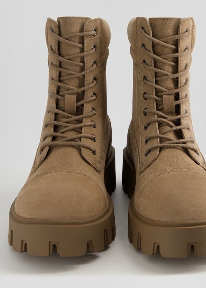 Bershka Erkek Hakiki Deri Bot - Görsel 3