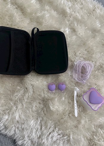 Lila Detaylı telefon Aksesuar Seti - Görsel 2