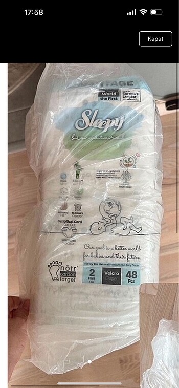 Sleepy bio natural 2 numara 48 adet 5 paket