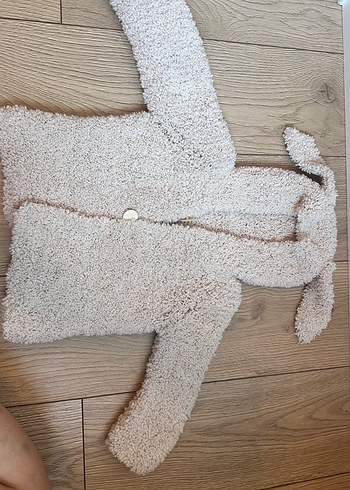 Koton Gri kürklü artronot Bebek Tulumu - Görsel 4