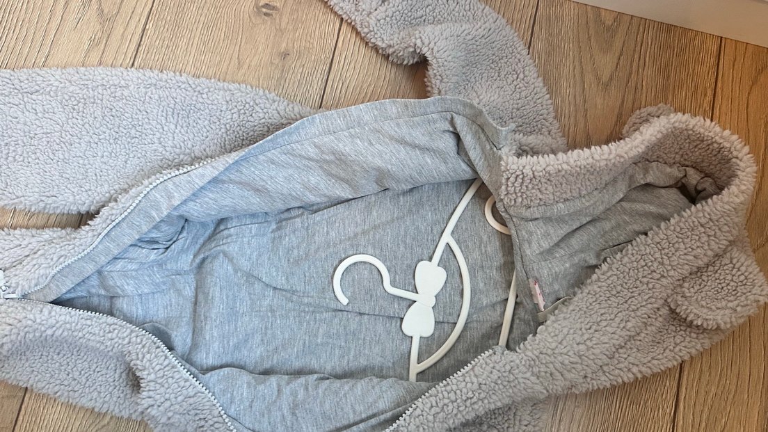 Koton Gri kürklü artronot Bebek Tulumu - Görsel 3