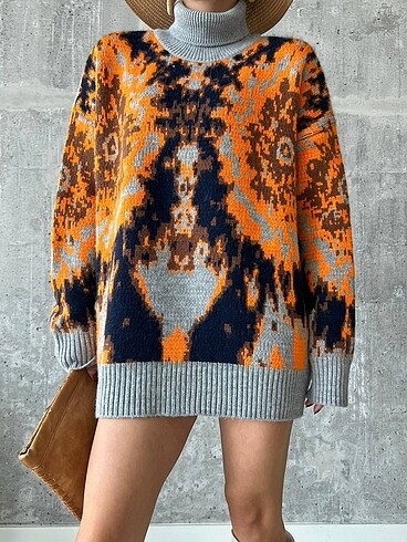 Zara Yumuşacık balıkçı yaka desenli kazak