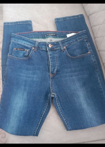 Doce Gabbana Düğmeli Mavi Erkek Denim Pantolon - Görsel 2