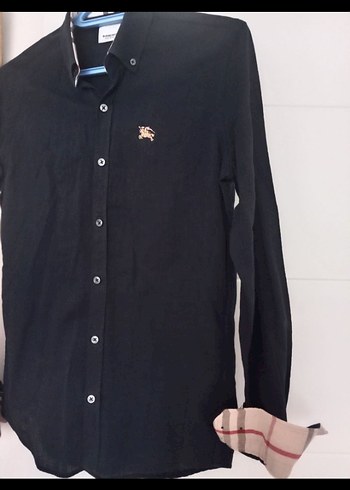 Burberry Lacivert Keten Regular Fit Erkek Gömlek - Görsel 3