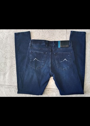 Orjinal Jacob Cohen Düğmeli Lacivert Erkek Kot Pantolon - Görsel 2