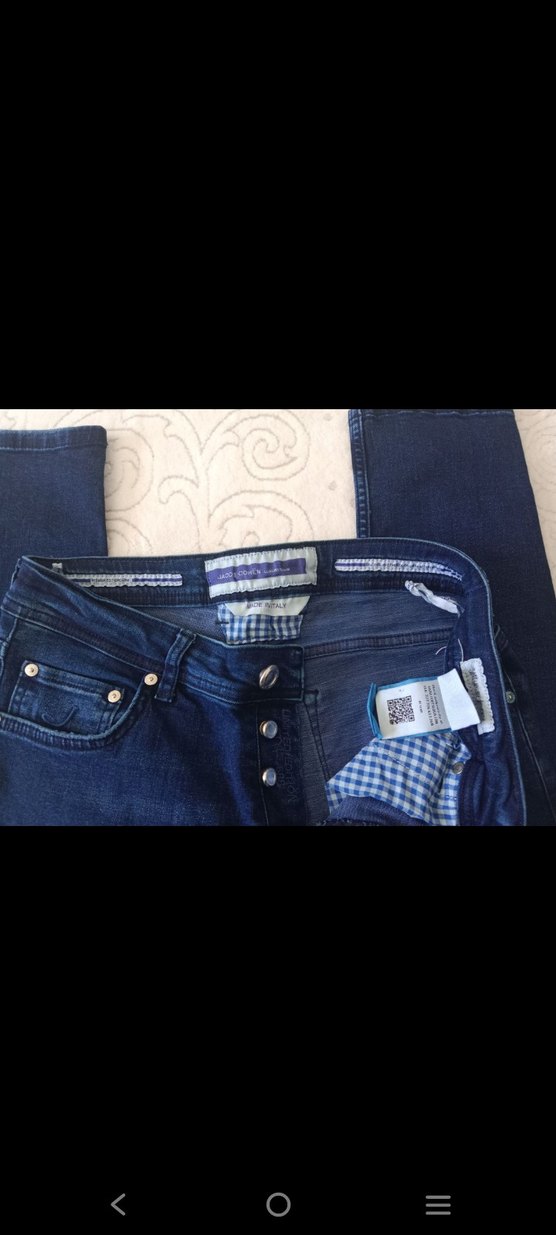 Orjinal Jacob Cohen Düğmeli Lacivert Erkek Kot Pantolon - Görsel 3