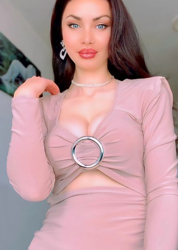 Pudra Drapeli V Yakalı Midi Elbise - Görsel 5