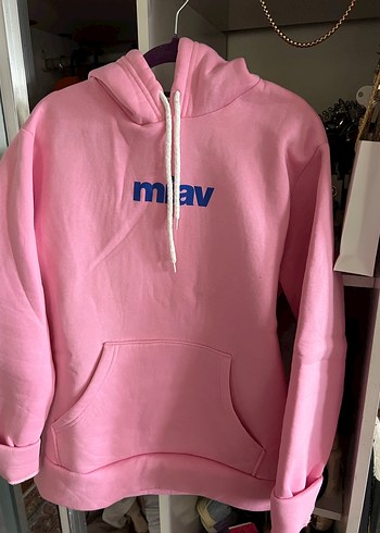 Pembe Kapüşonlu Oversize Sweatshirt - Görsel 2