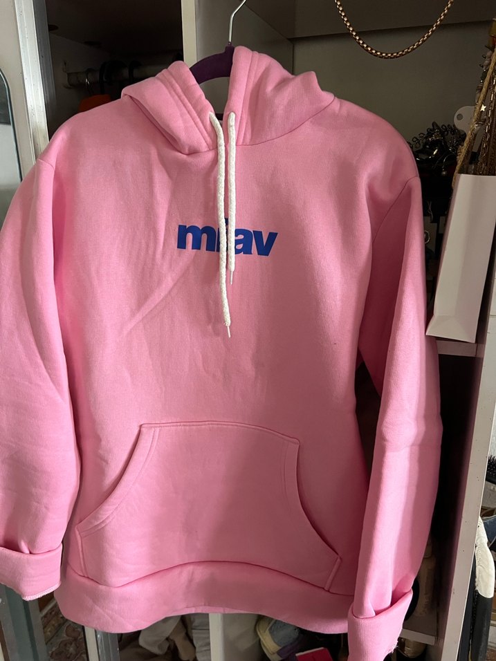Pembe Kapüşonlu Oversize Sweatshirt - Görsel 2