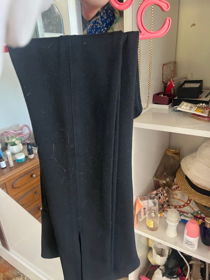 Düğmeli Siyah Kadın tayt - Görsel 2