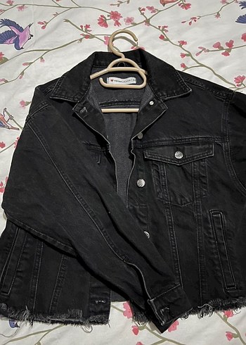 Düğmeli Kadın Denim Ceket - Görsel 4