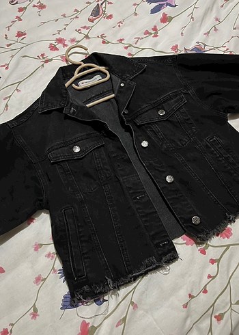 Düğmeli Kadın Denim Ceket - Görsel 3