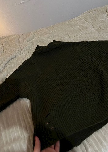 Boğazlı Örgü Kadın Kazak - Görsel 4