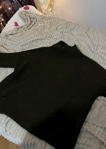 Boğazlı Örgü Kadın Kazak - Görsel 5