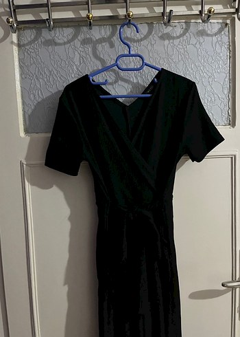 Siyah V Yakalı Tulum - Görsel 6