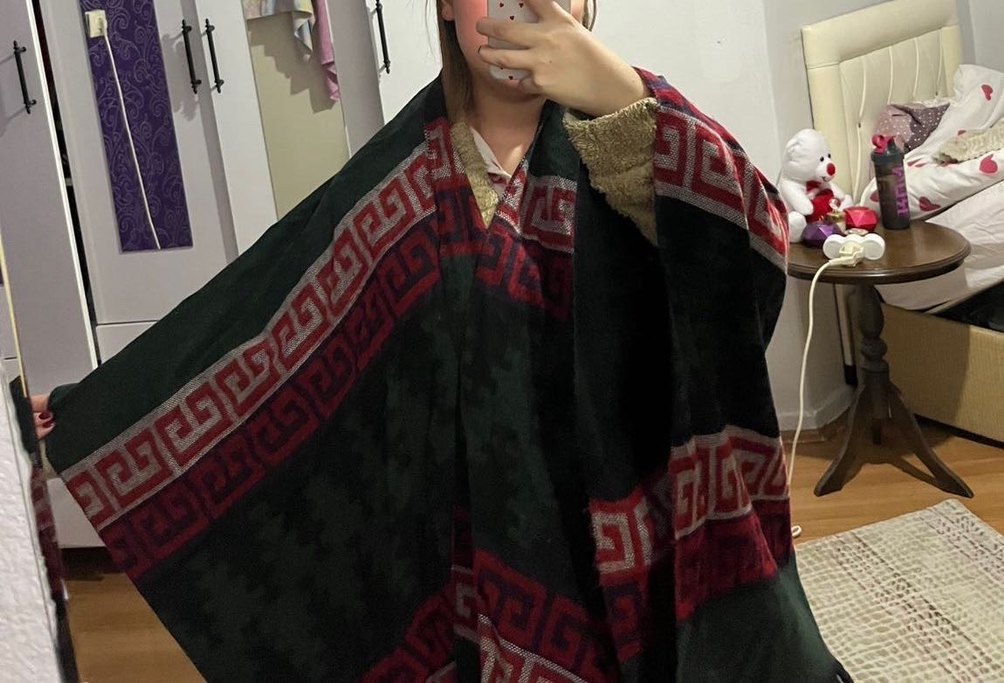 Çok Renkli Desenli şal - Görsel 2