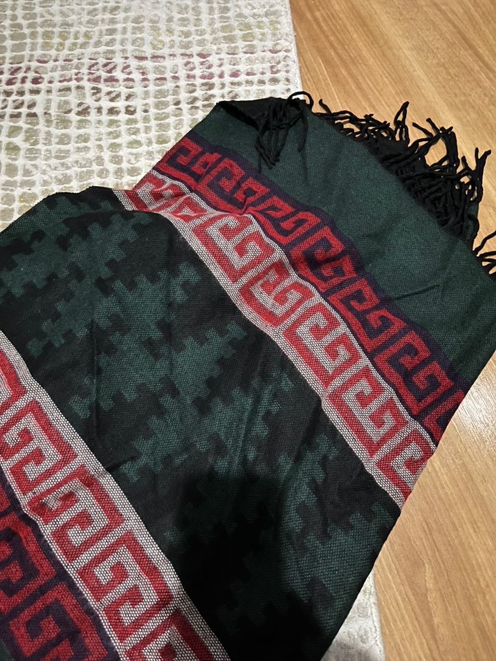 Çok Renkli Desenli şal - Görsel 5