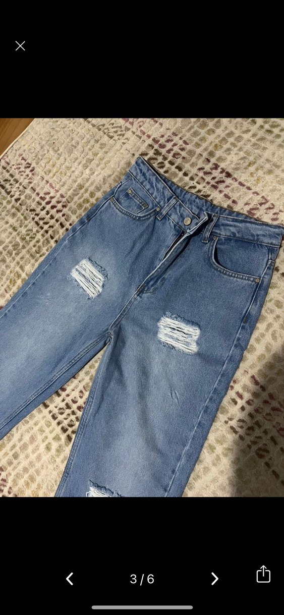 Yırtık detaylı jean - Görsel 3