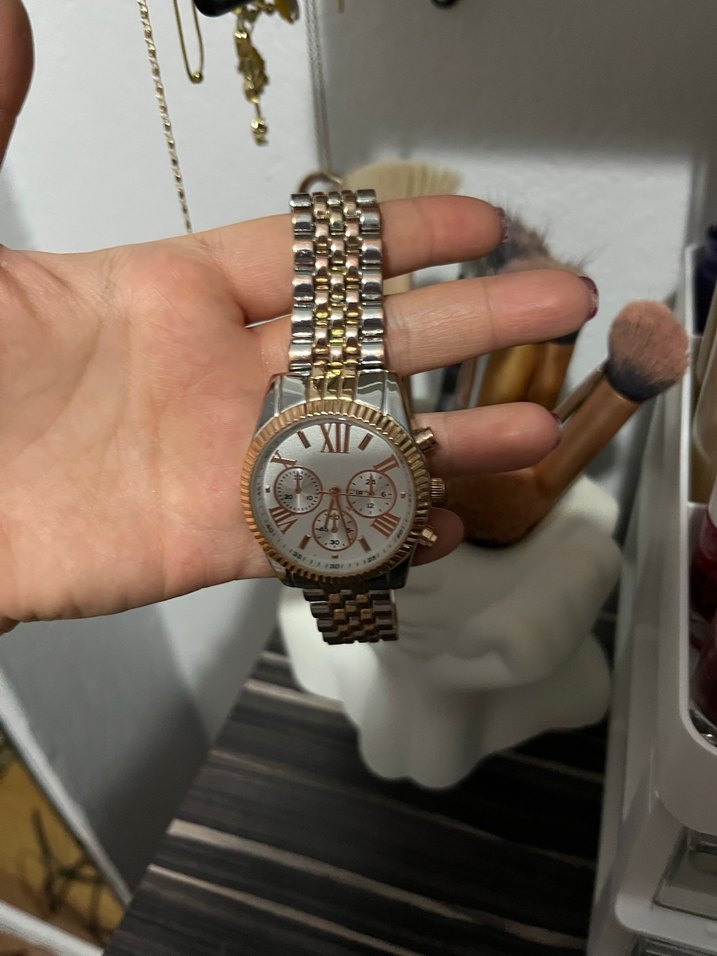 Altın Zincir Detaylı Kadın Kol Saati - Görsel 2