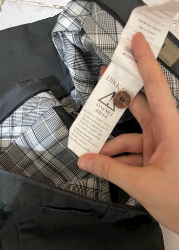 44 Beden 50-6 Kiğılı Gri Regular Fit Kemerli Erkek Pantolon