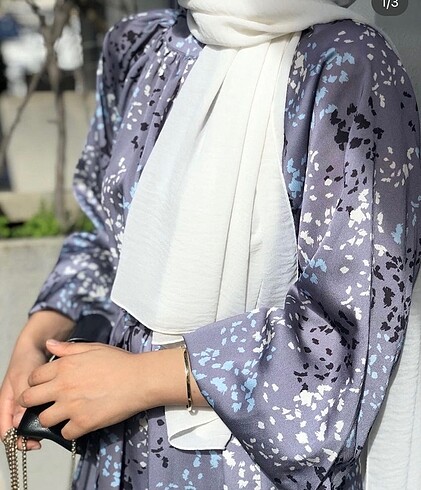 Suud Collection Nage şehri moda saten tesettür elbise