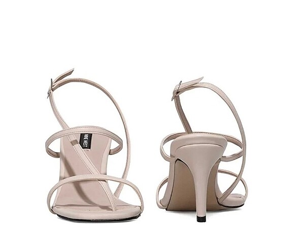 Nine West Bej Nine west ince topuklu sandalet