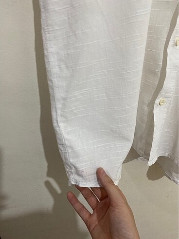 l/xl Beden beyaz Renk Erkek yüzde yüz keten gömlek