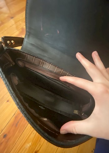 Beden kahverengi Renk Acı kahve crocodile zara muadili çanta