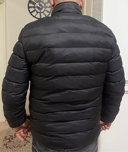 xl Beden Erkek Siyah Şişme Mont