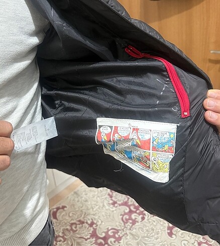 xl Beden siyah Renk Erkek Siyah Şişme Mont