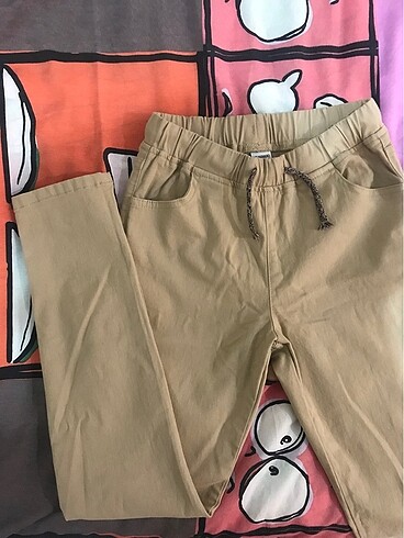 11-12 Yaş Beden camel Renk Pantolon