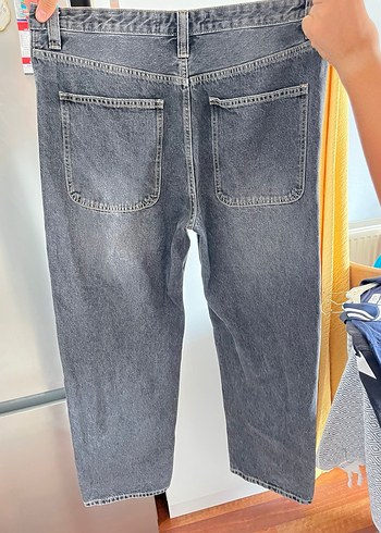 Gri Bol Kesim Erkek Jeans - Görsel 2