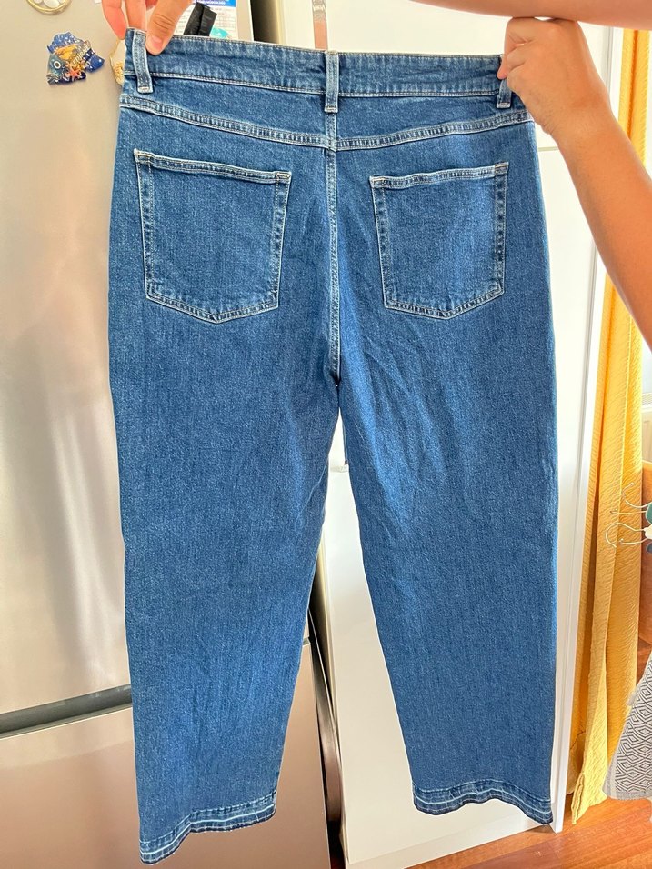 Erkek Mavi Geniş Kesim Denim Pantolon - Görsel 2