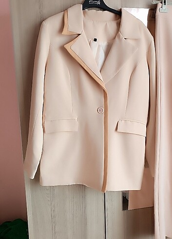 38 Beden ten rengi Renk Blazer Ceket Takım