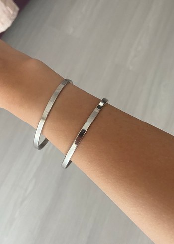 Beden gri Renk Gri Minimalist Kadın Bileklik