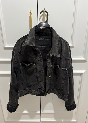 Siyah Kadın Denim Ceket