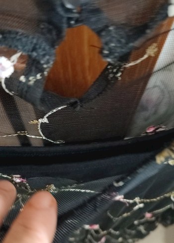 Nakışlı Siyah Uzun Bohem Elbise - Görsel 8