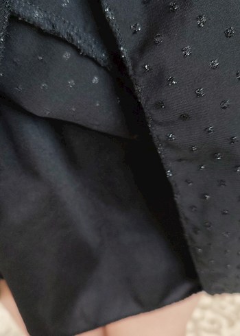 Siyah Uzun Kollu Fırfırlı Kız Elbisesi - Görsel 14