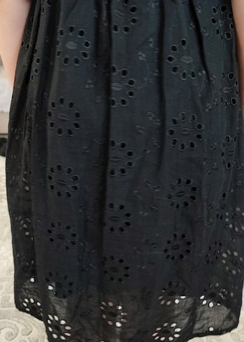 Kız Çocuk Siyah Fırfırlı Nakışlı Elbise - Görsel 9