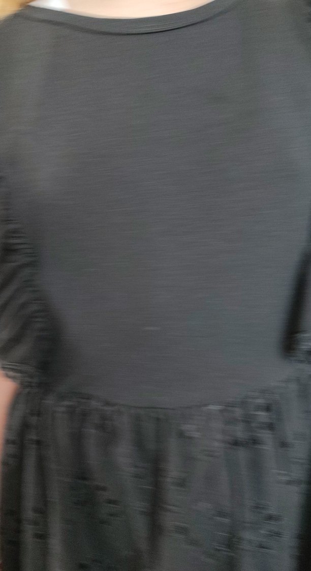 Kız Çocuk Siyah Fırfırlı Nakışlı Elbise - Görsel 4