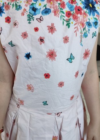 Pembe Desenli kızçocuk elbise - Görsel 8