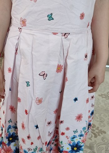 Pembe Desenli kızçocuk elbise - Görsel 12