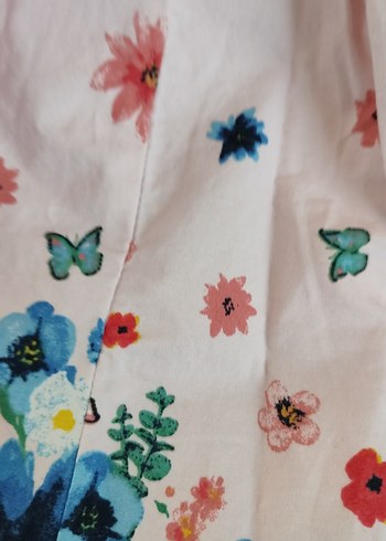 Pembe Desenli kızçocuk elbise - Görsel 5