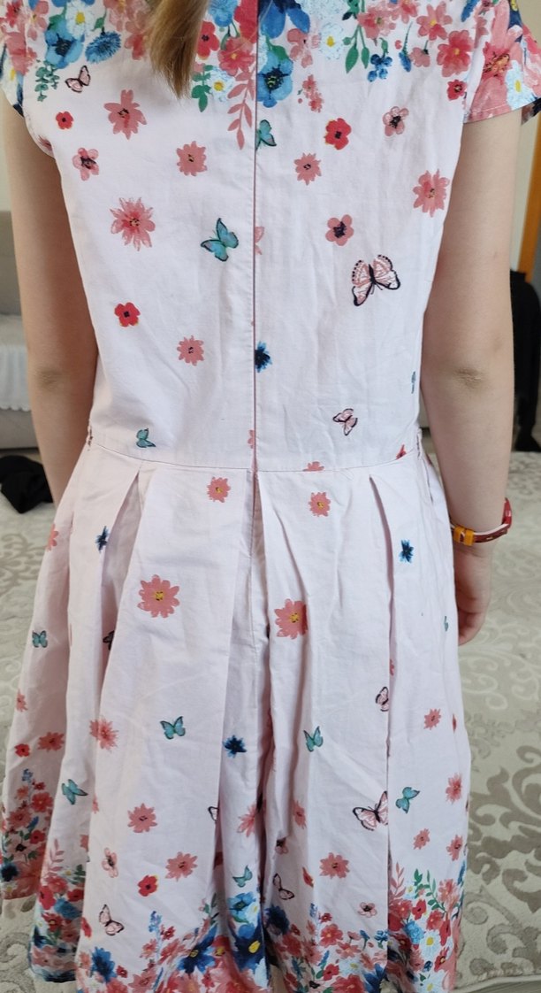 Pembe Desenli kızçocuk elbise - Görsel 2