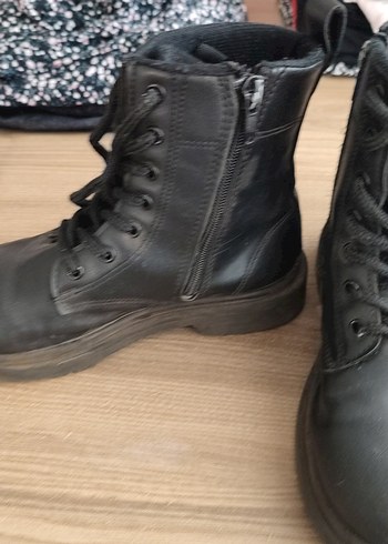 Siyah Bağcıklı Deri Goth Bot - Görsel 11