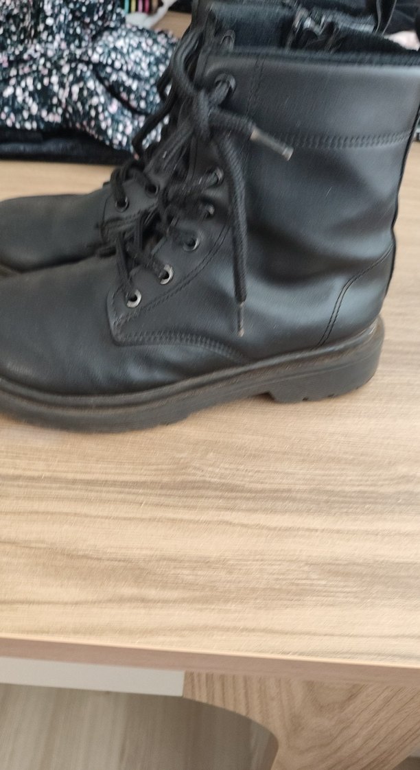 Siyah Bağcıklı Deri Goth Bot - Görsel 5