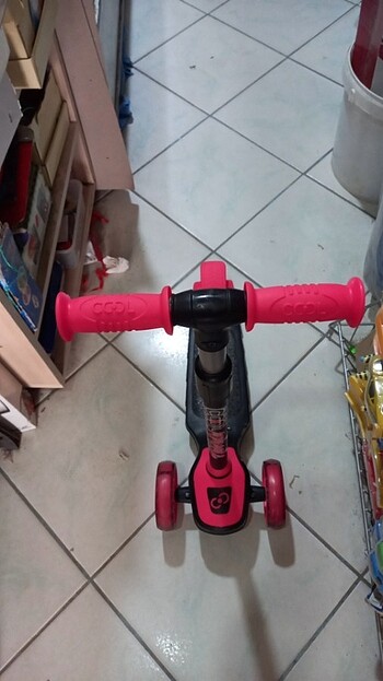 Cool wheels ışıklı yükseklik ayarlanan scootor