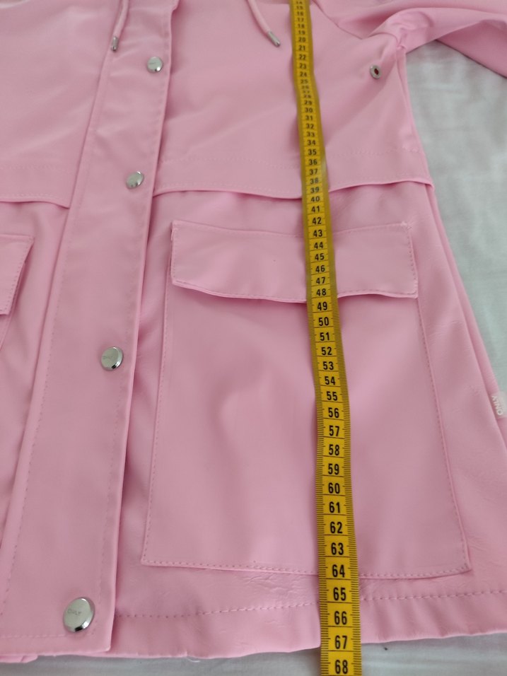 Düğmeli Pembe Mini Kadın Ceket - Görsel 5