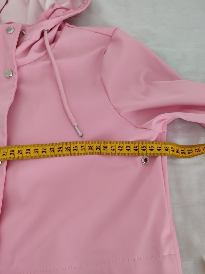 Düğmeli Pembe Mini Kadın Ceket - Görsel 4